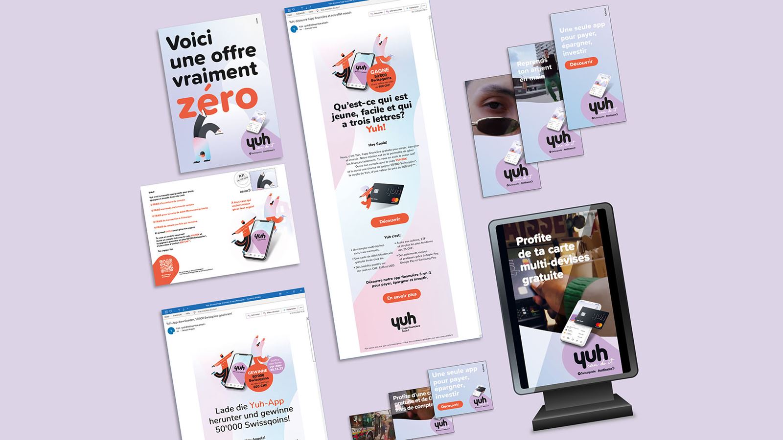 Yuh Case: panoramica dei diversi mezzi pubblicitari (in francese)