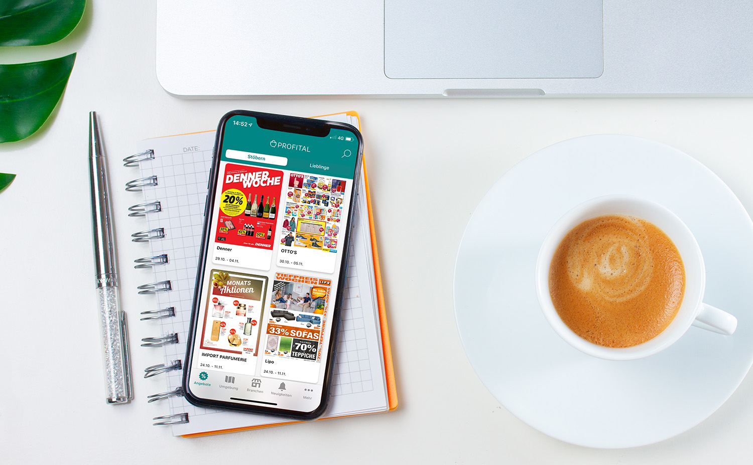 Profital-App auf dem Smartphone